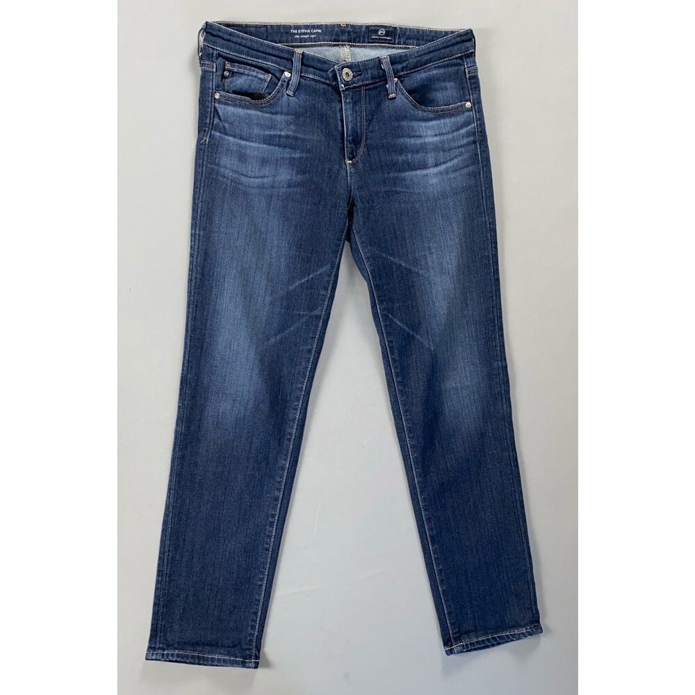 AG The Stevie Capri Slim Straight Lightweight Stretch Denim Jeans. Women's 27.